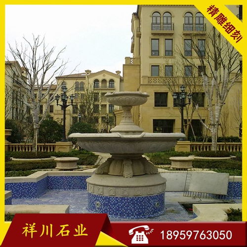 石材水缽 廣場(chǎng)景觀噴泉 黃銹石水缽 天然石材雕刻